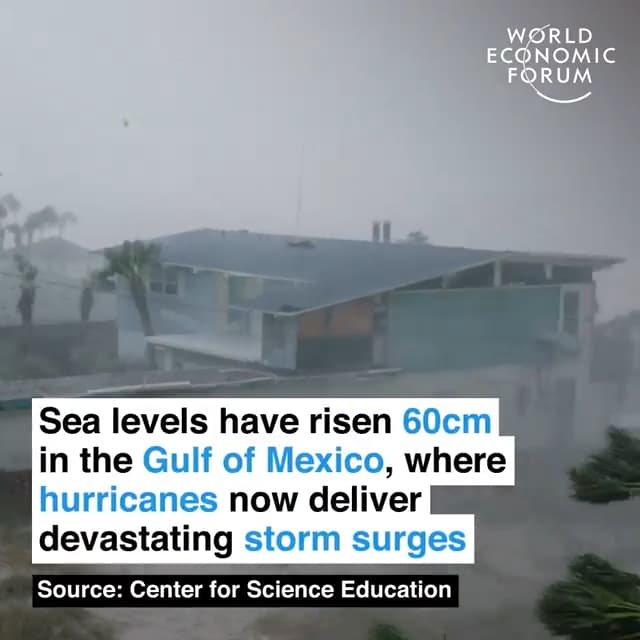 墨西哥灣的海平面上升了60厘米,，颶風(fēng)伴著風(fēng)暴潮足以摧毀一切